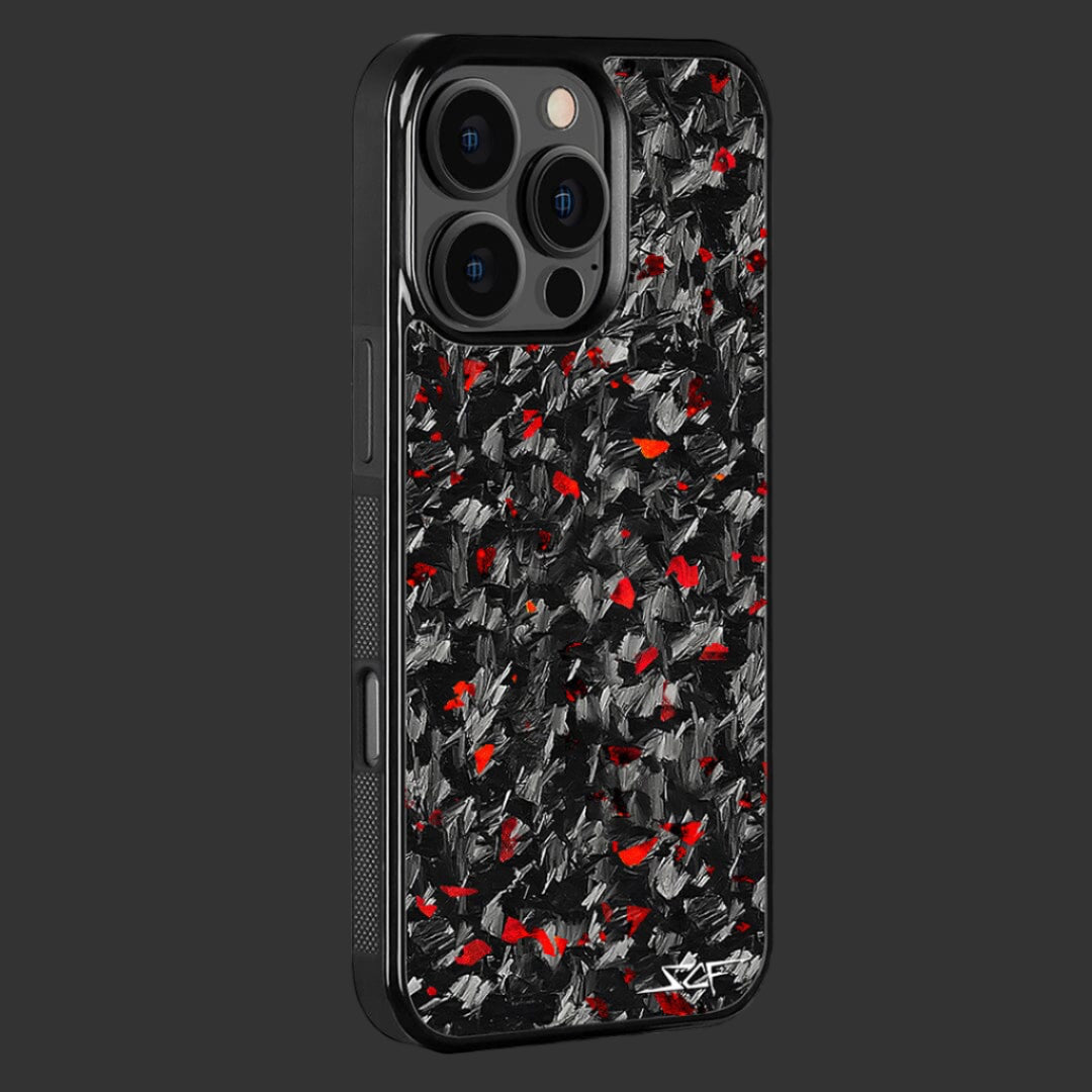 iPhone | Red Flake Forged Carbon Fiber Case | CLASSIC Series