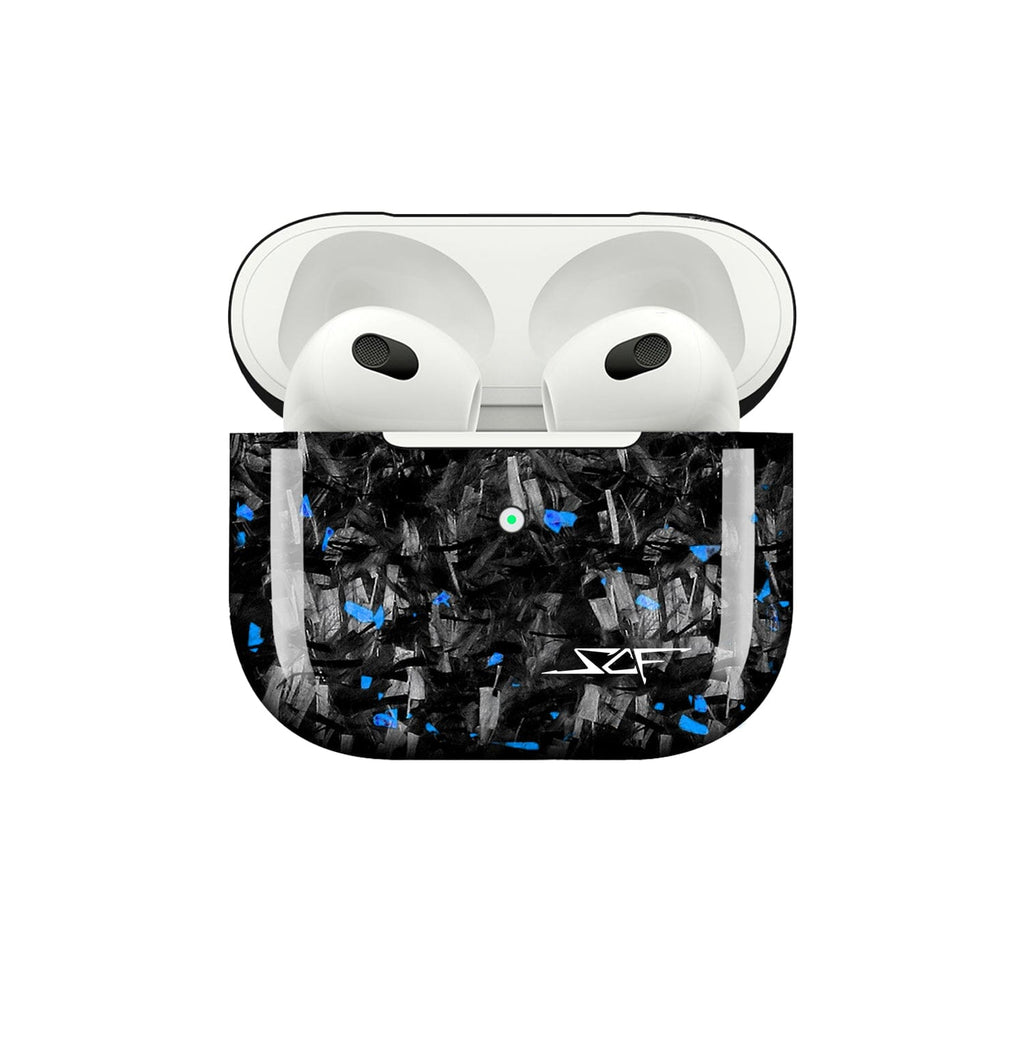 Apple AirPods | Blue Flake Forged Carbon Fiber Case