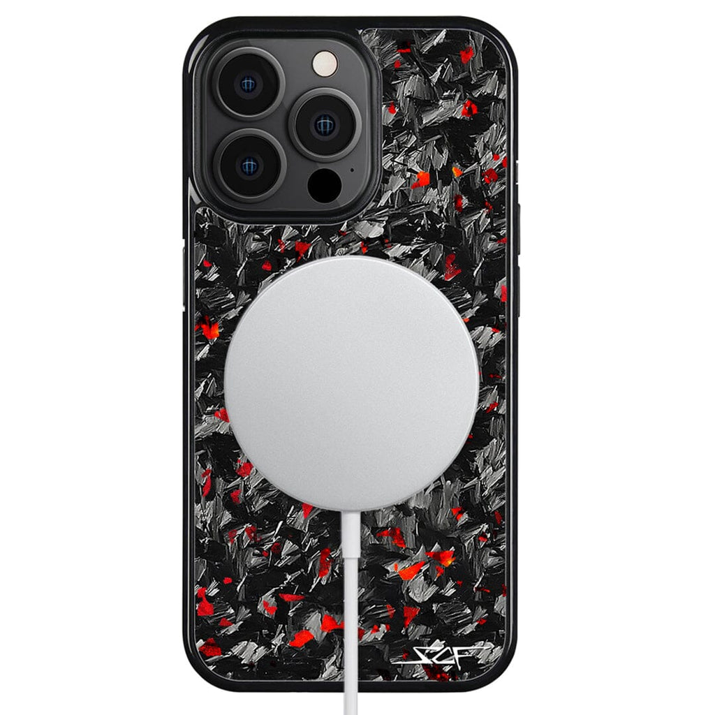 iPhone | Red Flake Forged Carbon Fiber Case | CLASSIC Series